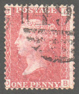 Great Britain Scott 33 Used Plate 108 - DB - Click Image to Close